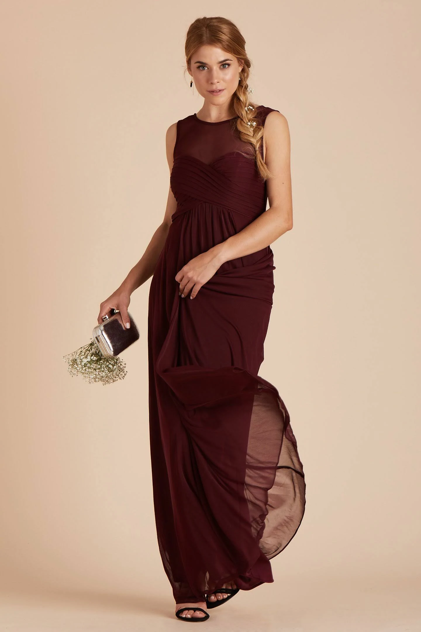 Birdy Grey Ryan Bridesmaid Dress in Cabernet S / Cabernet