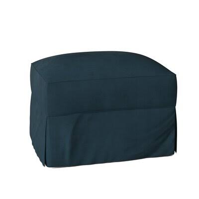 Birch Lane Young 29x22 Rectangle Standard Ottoman Body Fabric: Tina Gulfstream
