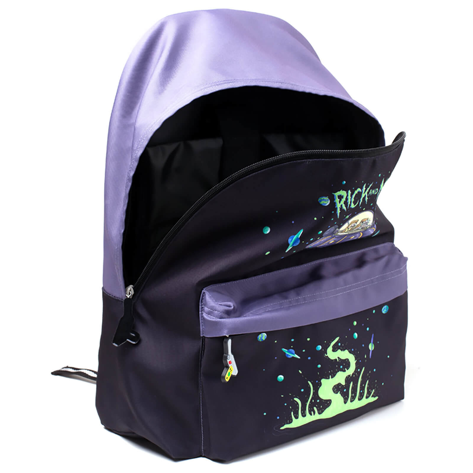 Rick and Morty Backpack - Placement Printed Black