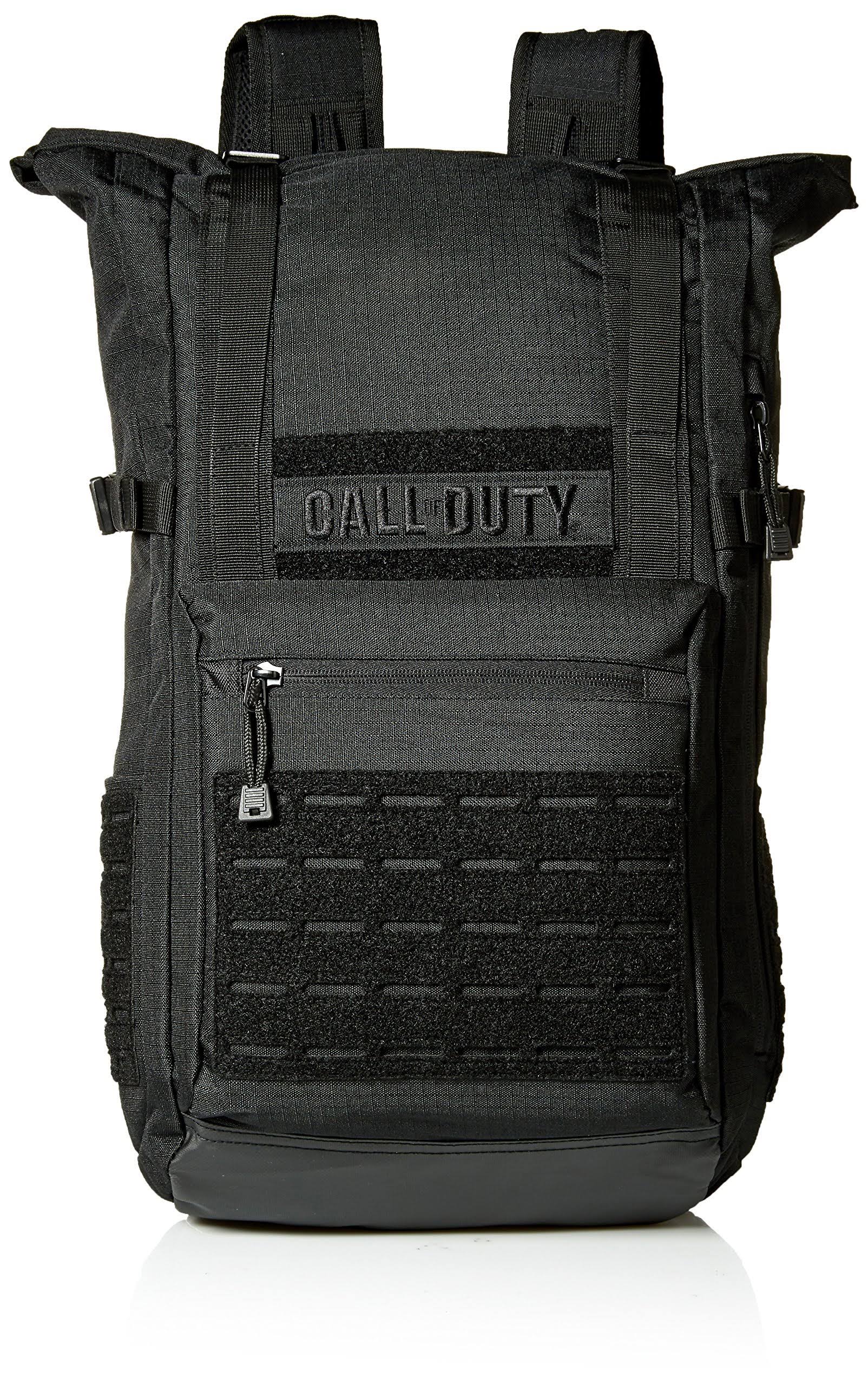 Call of Duty Black Military Roll Top Backpack with Laser Cuts