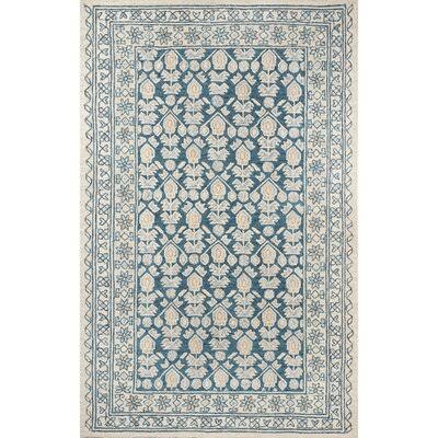 Fogle Handmade Tufted Wool Blue/Ivory Rug Birch LANE? Rug Size: Rectangle 5' x 8'