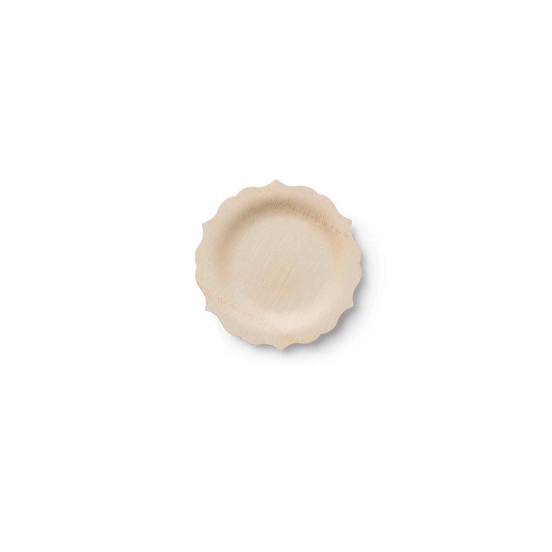 Veneerware Disposable Bamboo Fancy Plates 7'', Case of 100