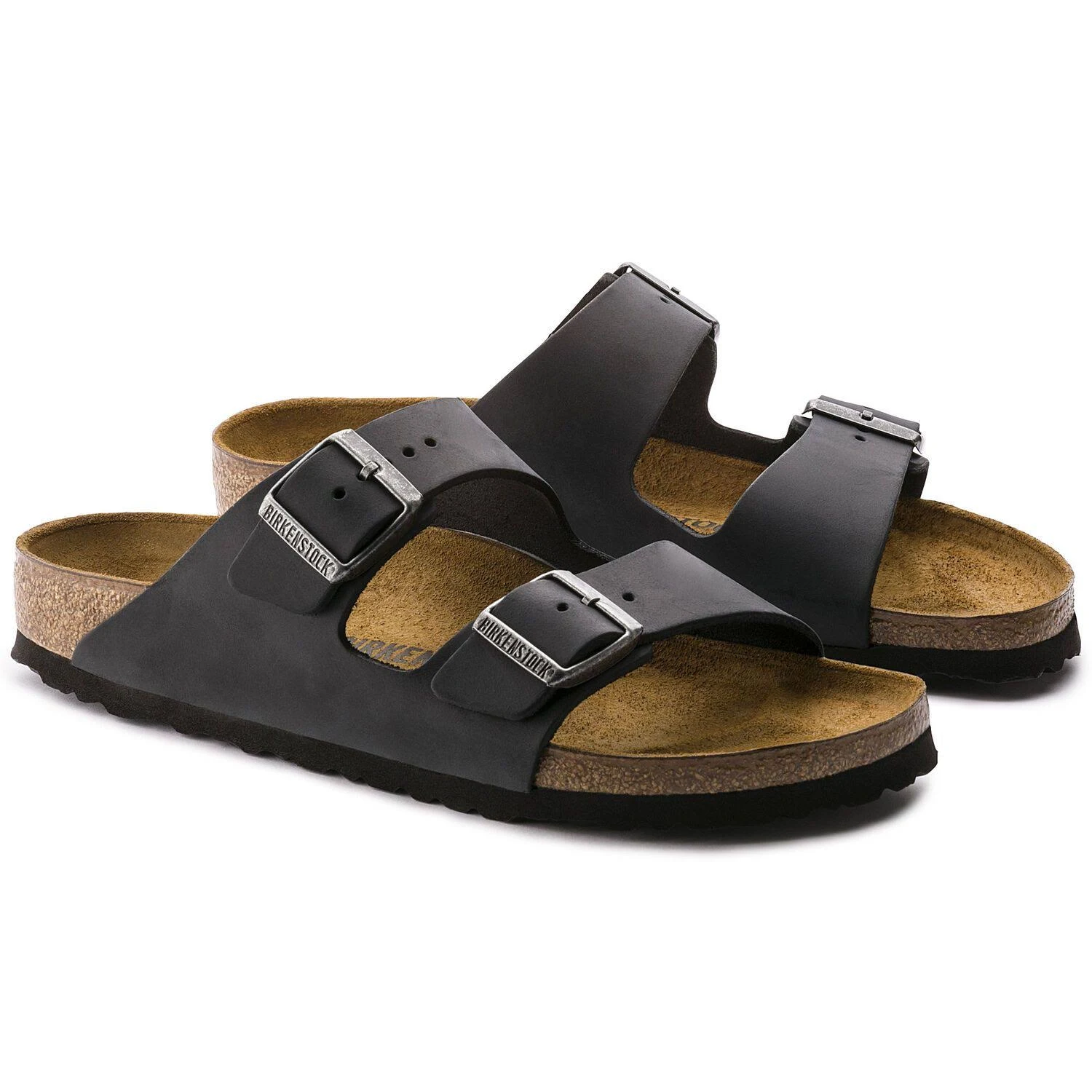 Birkenstock Arizona (40 Narrow Black Oiled Leather)