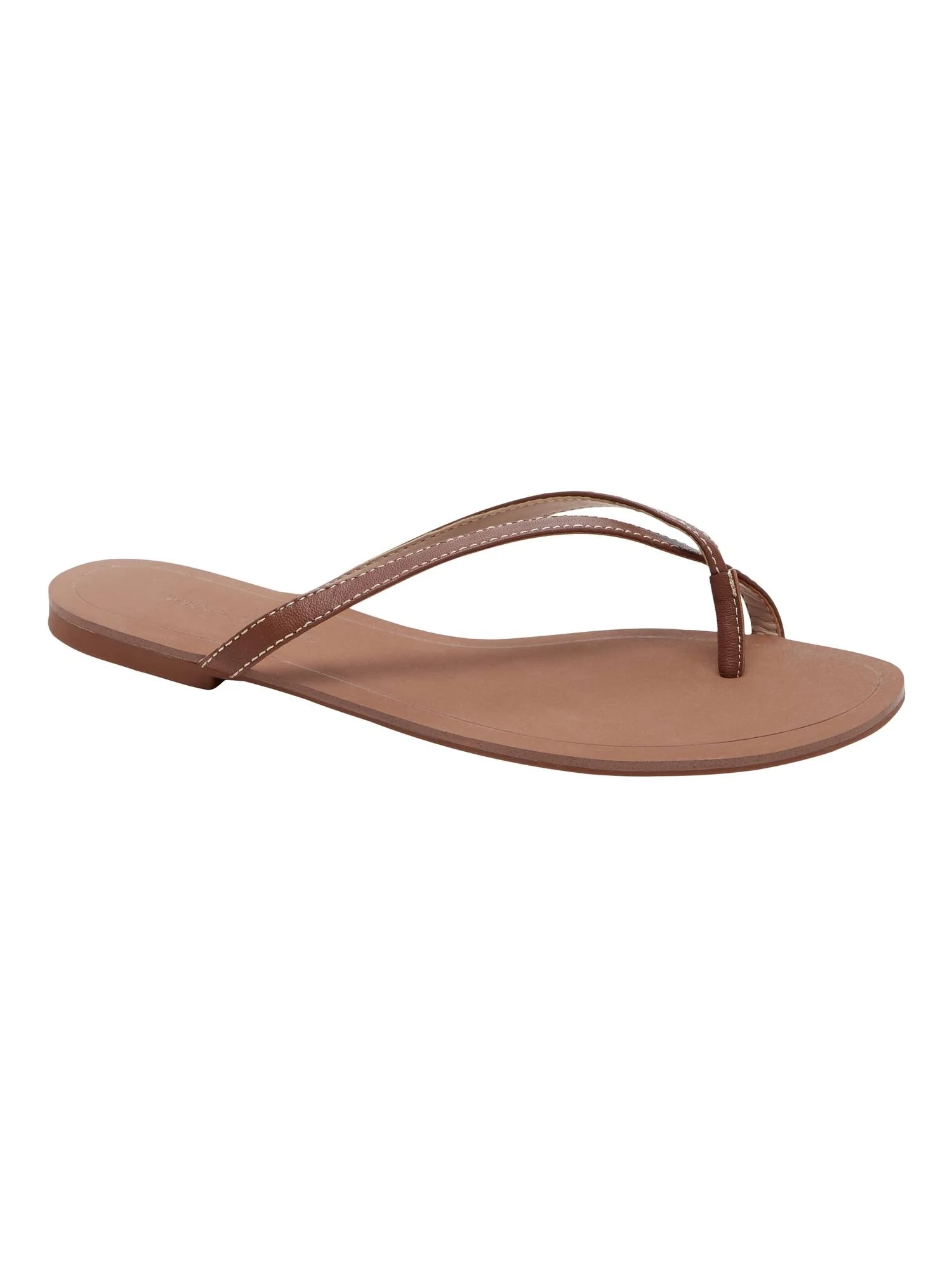 Banana Republic Women's Flip Flop Sandal Cognac Leather Size 10