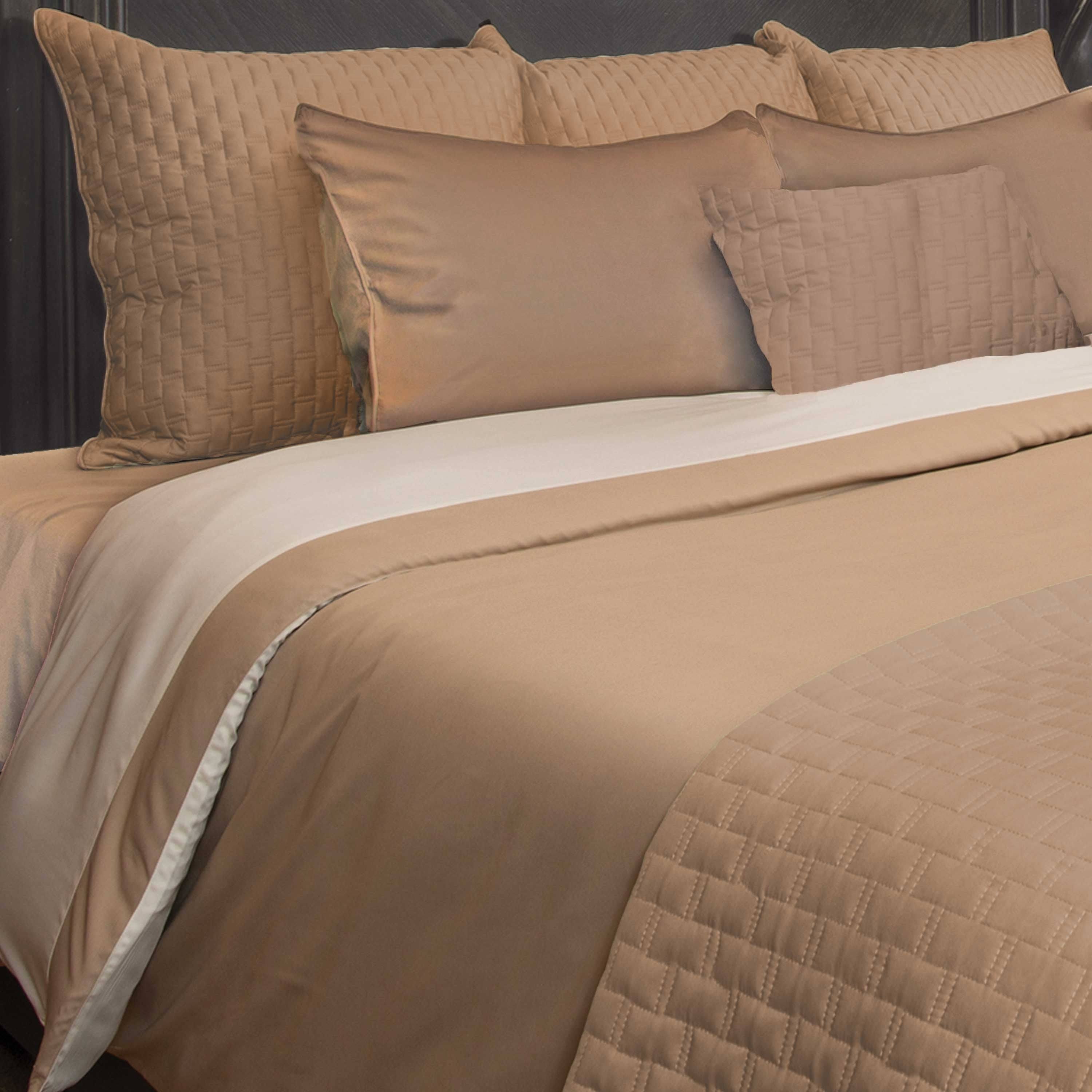 Rayon Viscose Bamboo Duvet COVER, Champagne/Ivory, King