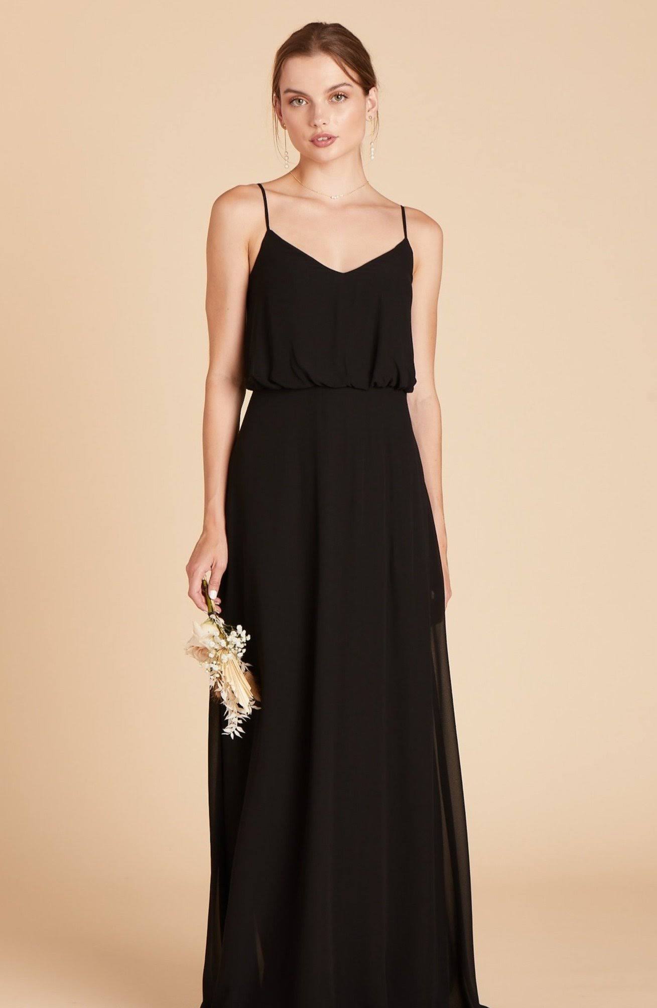 Birdy Grey Gwennie Chiffon Bridesmaid Dress in Black M / Black
