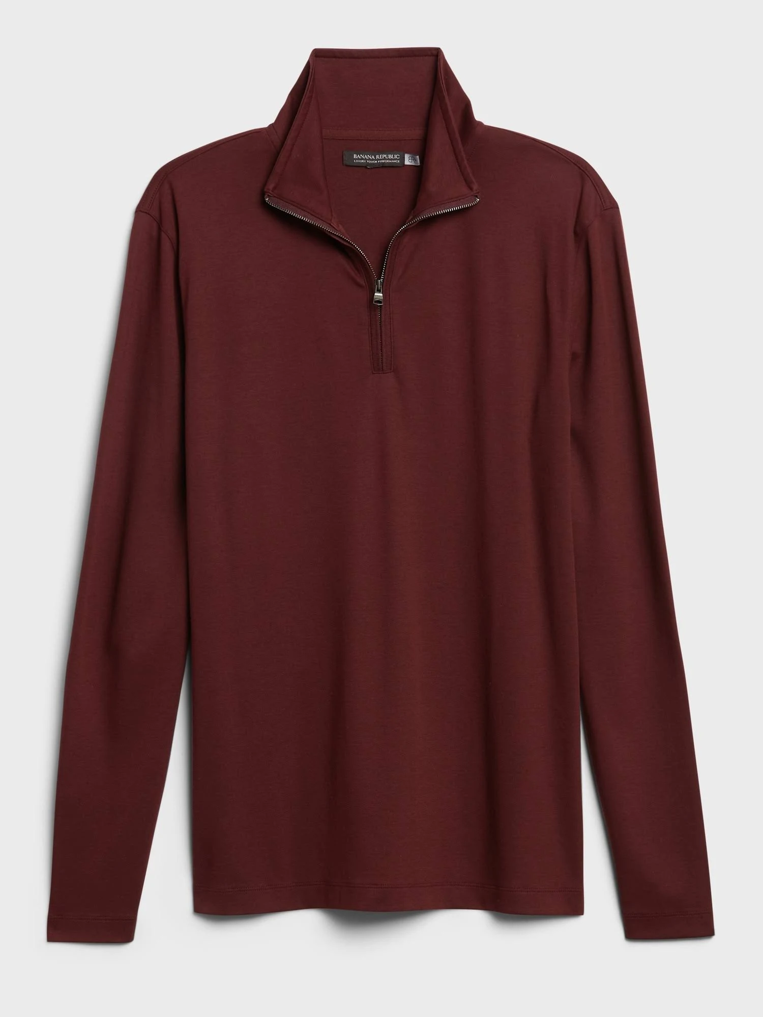 Banana Republic Men's Luxury-Touch Performance Half-Zip T-Shirt Amber Ale Tall Size M