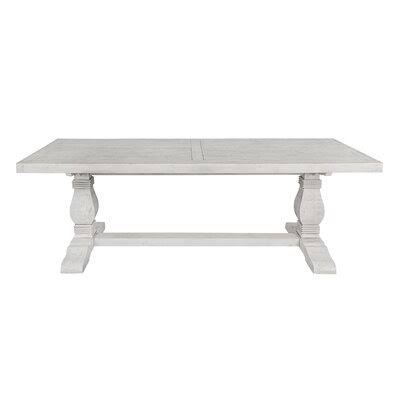 Kinston Pine Dining Table Color: Nordic Ivory
