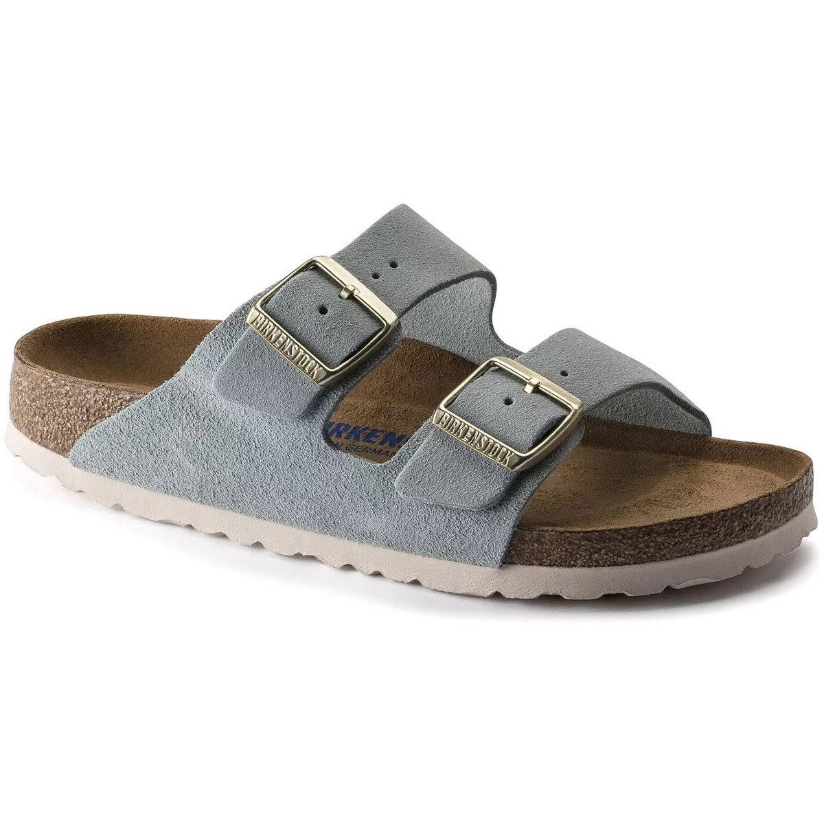 Birkenstock Arizona Nubuck Soft Footbed - Womens Euro 42 US 11 - 11.5 Blue Sandal N
