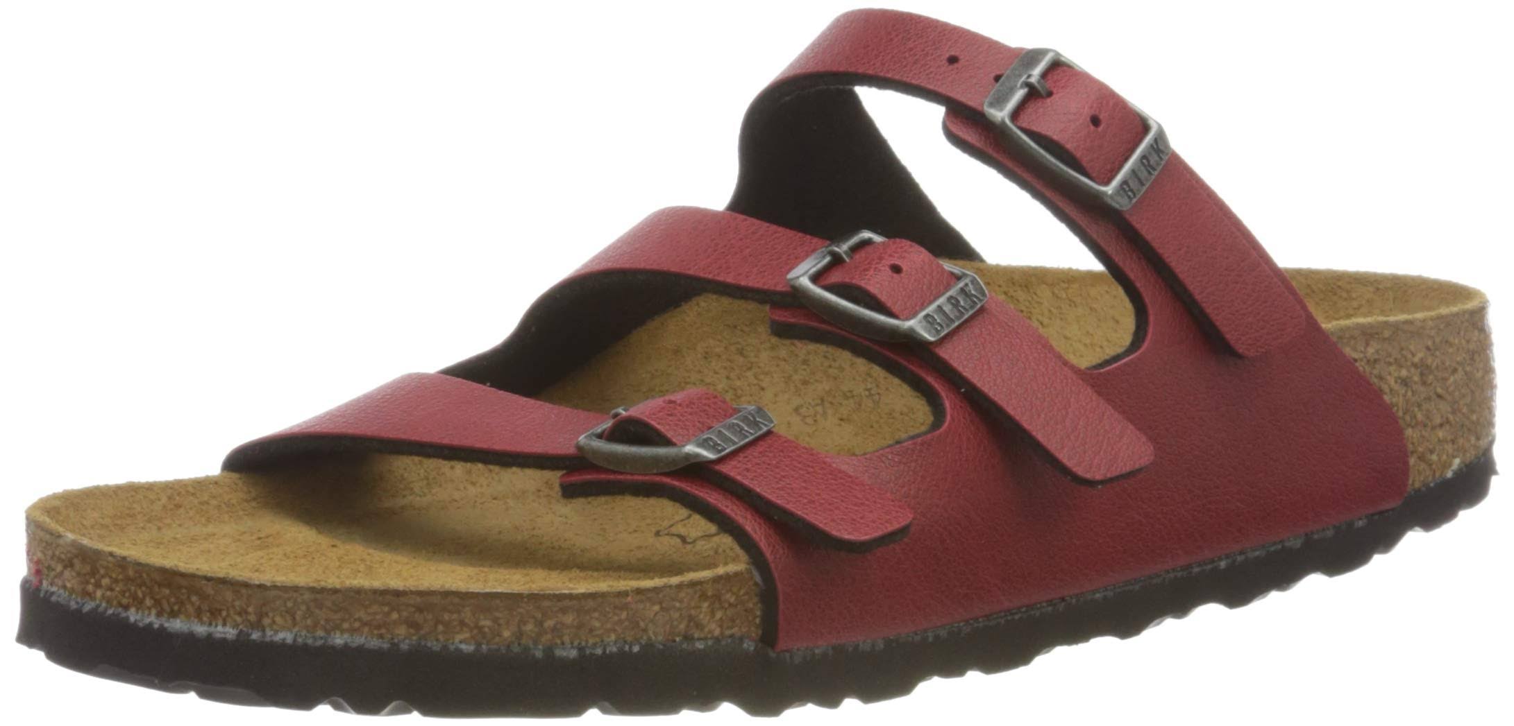 Birkenstock Florida Fresh Birko-Flor Pull Up Bordeaux Multi-Strap Sandals