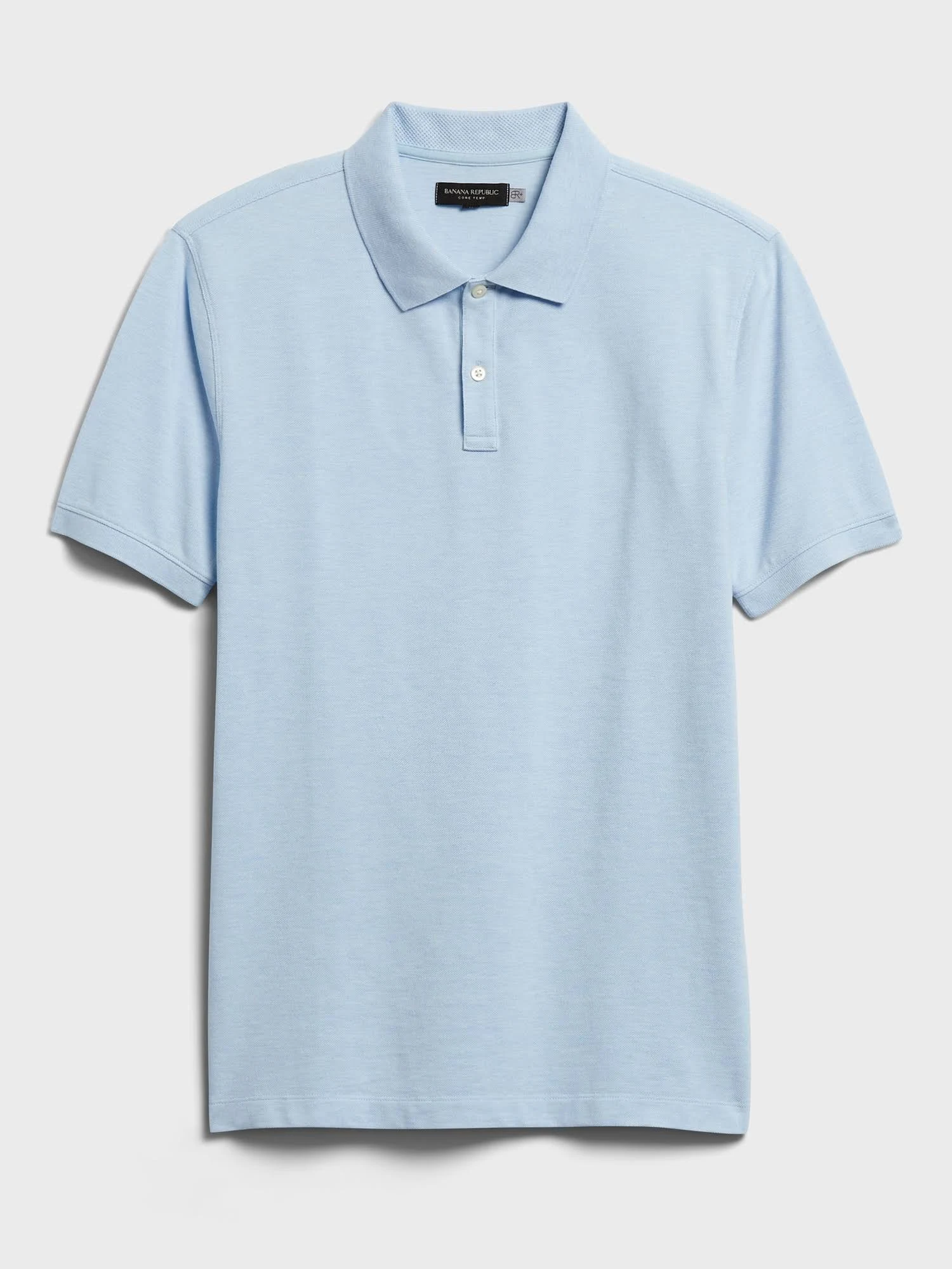 Banana Republic Men's Core Temp Pique Polo Shirt Beach Day Blue Size Xs
