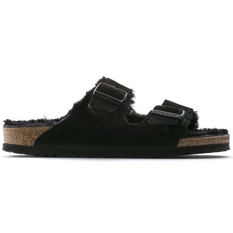Birkenstock Madrid Big Buckle Slippers Black Leather EU 35 / norrow