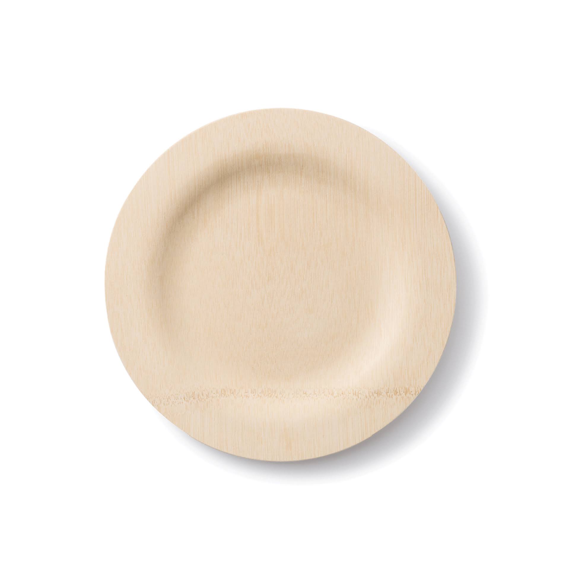 Bambu Veneerware Round Bamboo Plates 9 Inches 25