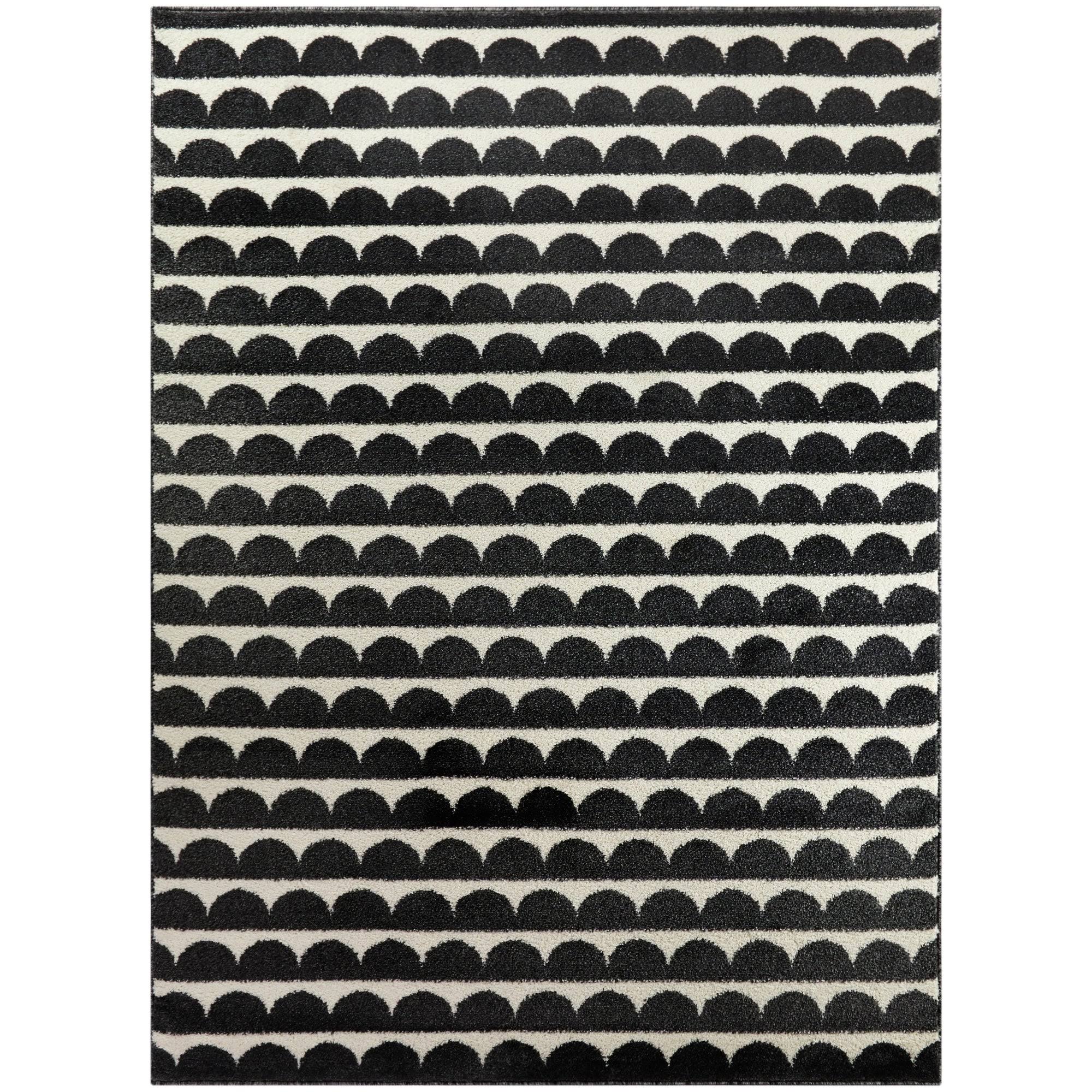BALTA Palmer Charcoal 8 ft. x 10 ft. Modern Scale Area Rug, Grey