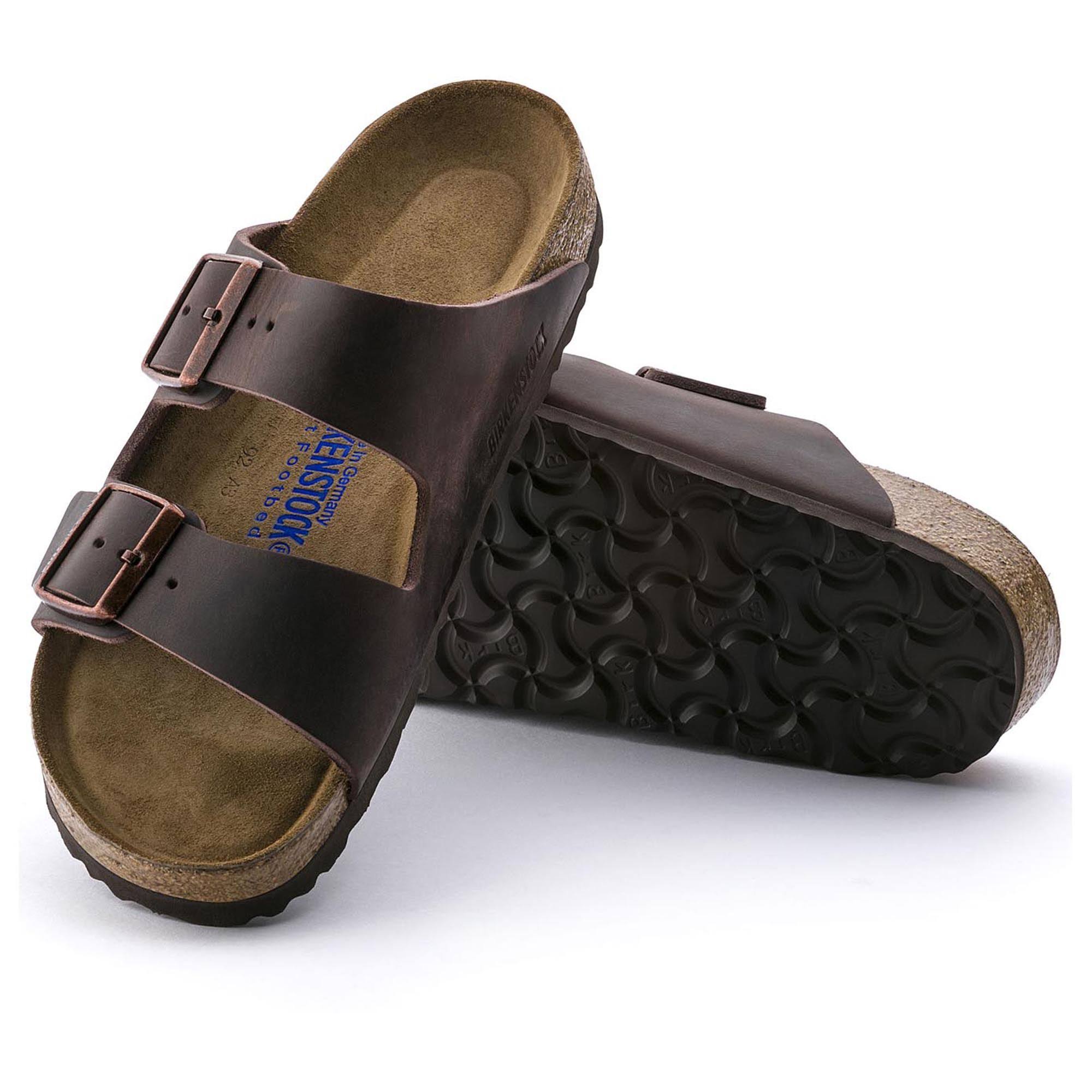 Birkenstock Arizona Oiled Leather Narrow Sandals - Habana