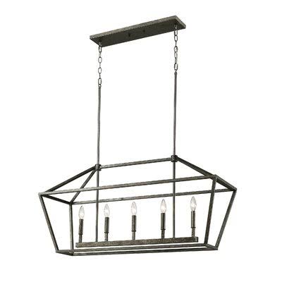 Bohman 5-Light Kitchen Island Linear Pendant Finish: Antique Silver