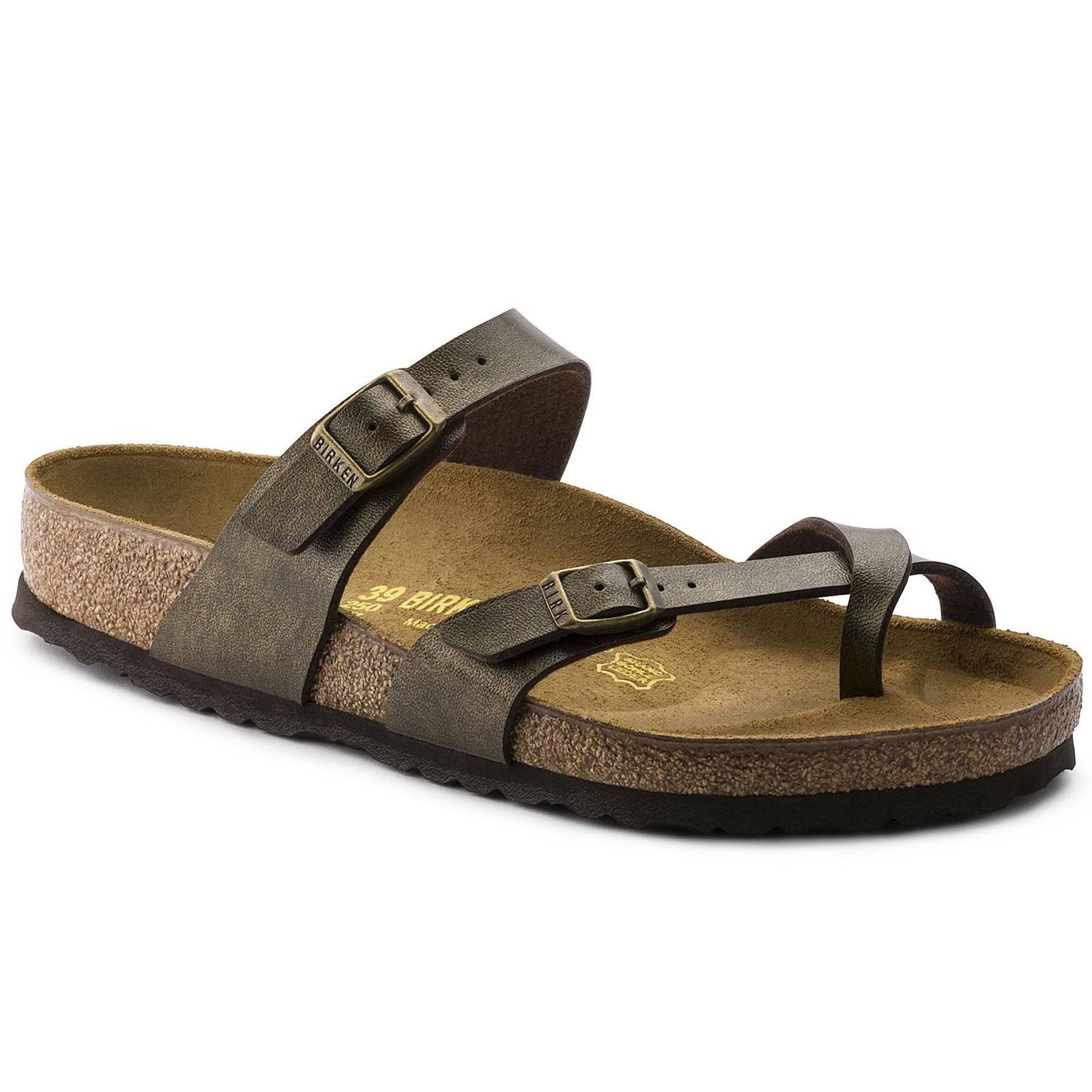 Birkenstock Women's Mayari Sandal - 37 Narrow - Golden Brown Birko-Flor