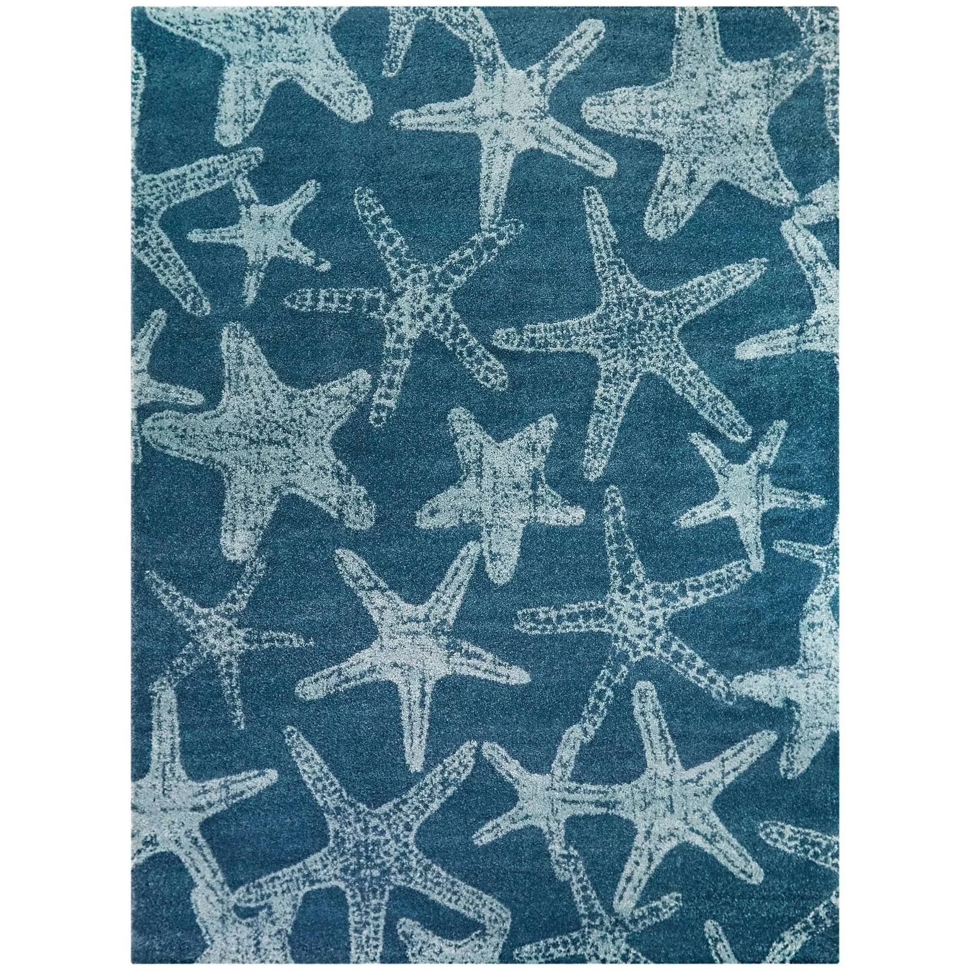 Balta Leyton Grey 8 ft. x 10 ft. Starfish Print Area Rug