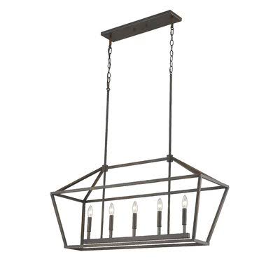 Snellville 5 - Light Kitchen Island Linear Pendant