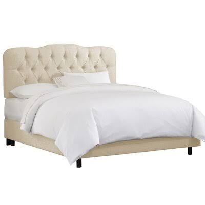 Stella Upholstered Bed Color: Cotton Chambers Chalk, Size: Full