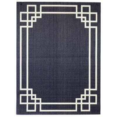 Olmos Navy Blue Indoor/Outdoor Area Rug Charlton Home Rug Size: Rectangle 8& x 10&