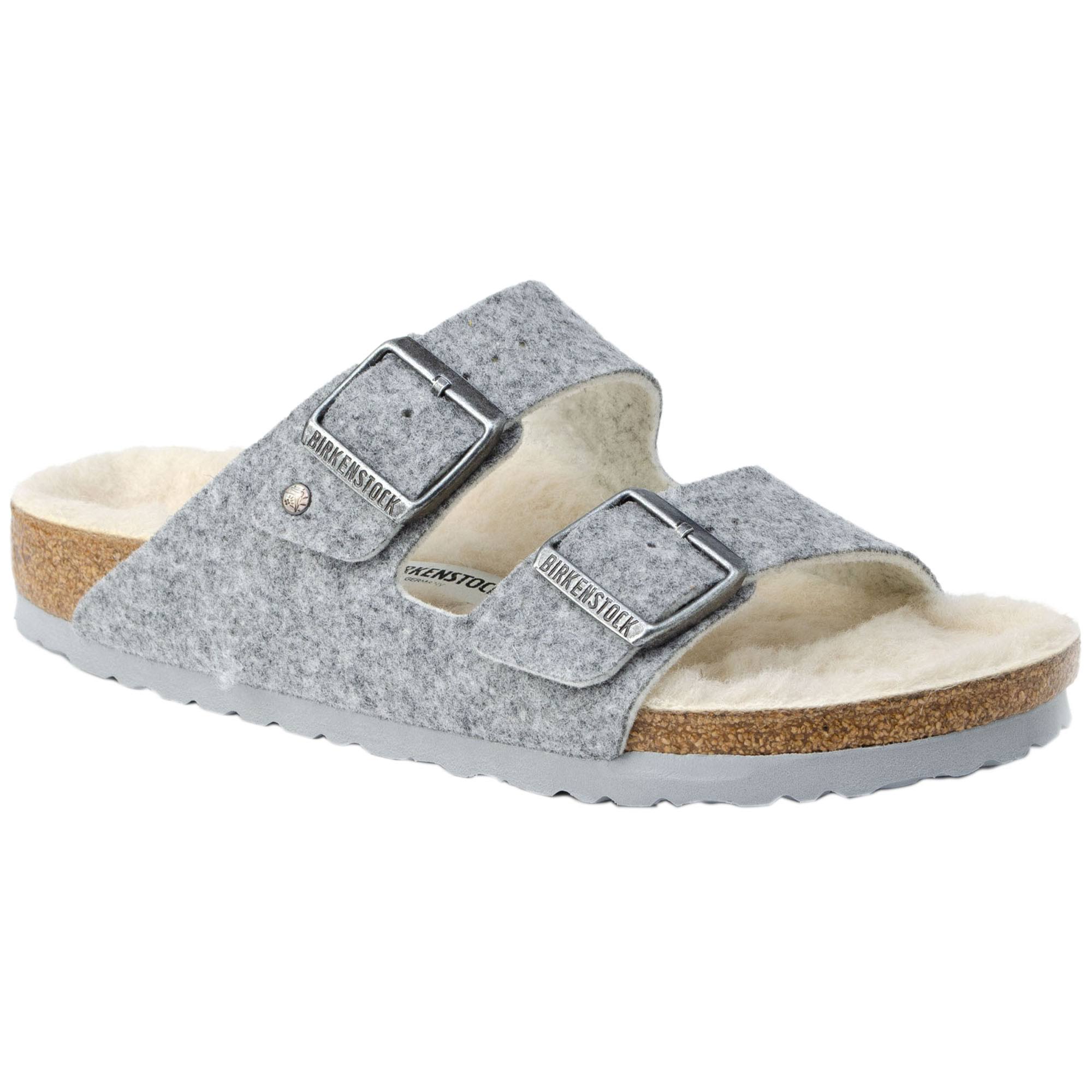 Birkenstock Arizona Wool Sandal Women's, Light Gray, 42