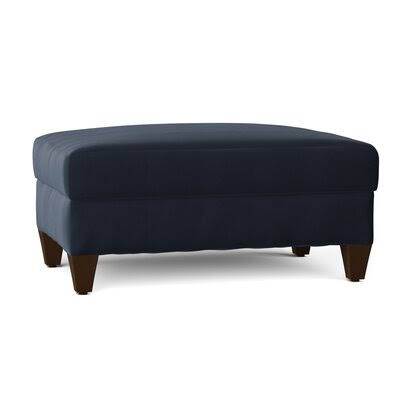 Birch Lane Fairchild 44x22 Rectangle Standard Slipcovered Ottoman Body Fabric: Spinnsol Indigo