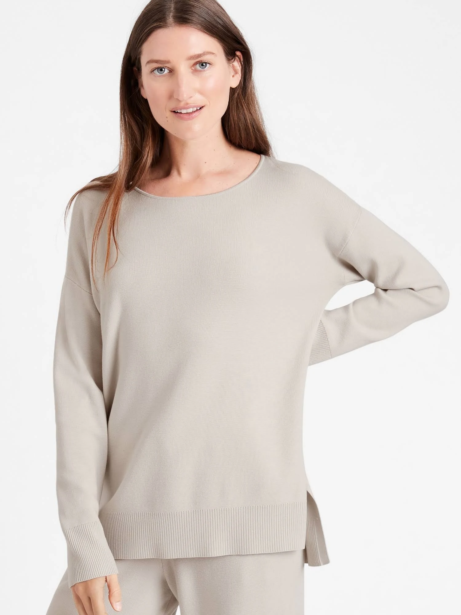 Banana Republic Women's Relaxed Sweater Tunic Selenite Size Xs
