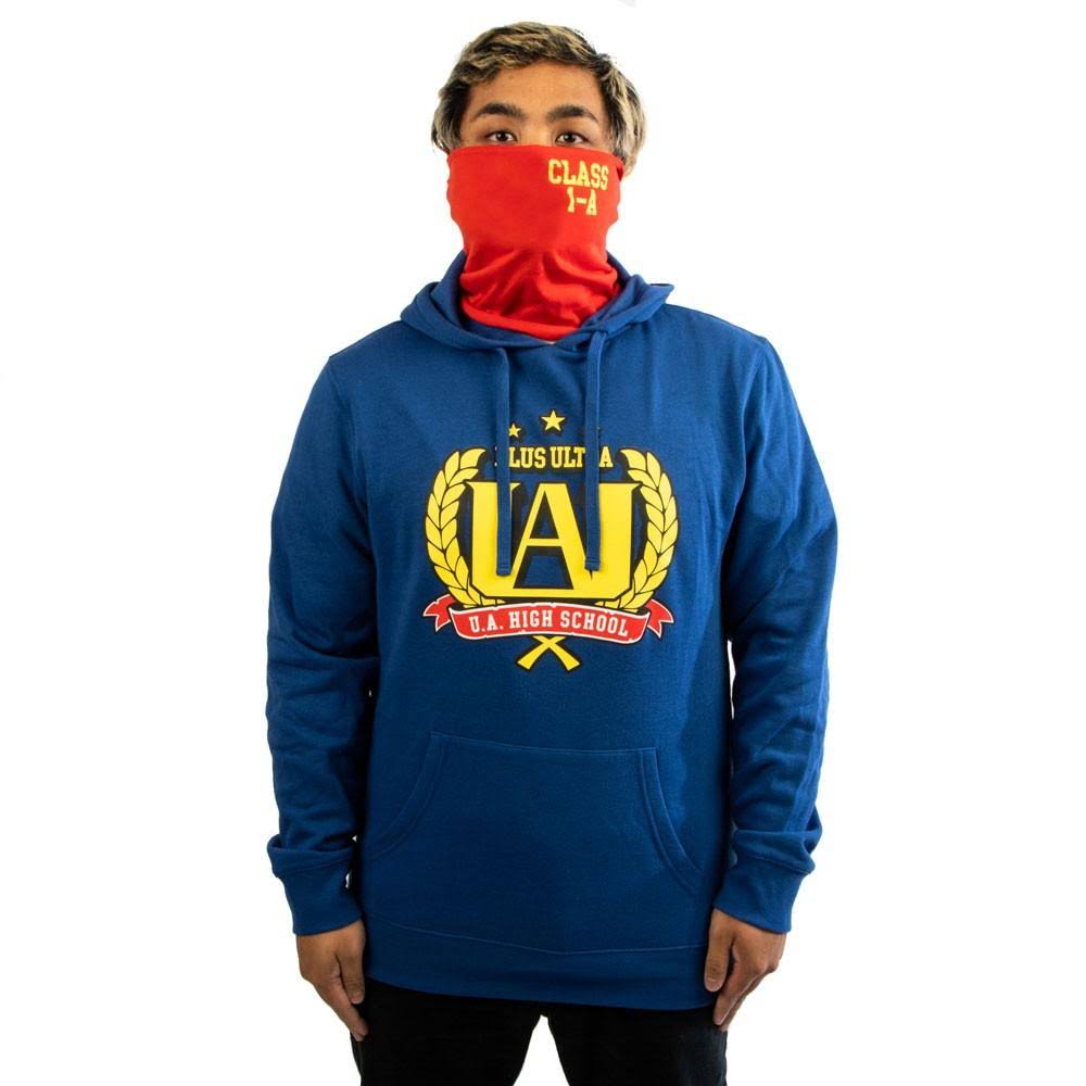 My Hero Academia Crest Hoodie with Built-in Face Mask Gaiter-2XLarge