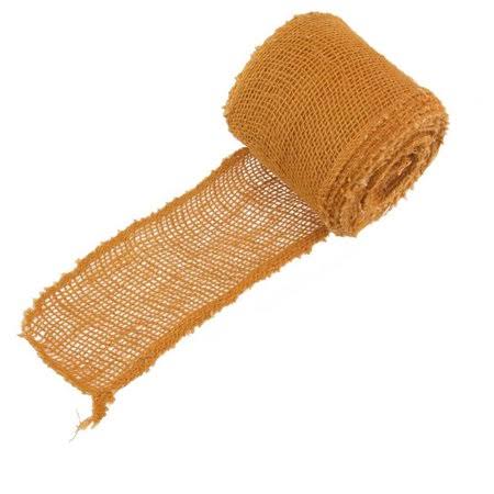 BambooMN Brand - 3 inch inch Wide Burlap Fabric Craft Ribbon - 10 Yards - Hemp Jute -Pumpkin X30, Orange