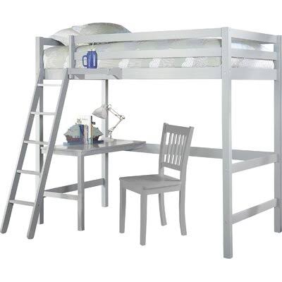 Armanno Twin Loft Bed with Built-in-Desk by Birch LANE? Bed Frame Color: Gray