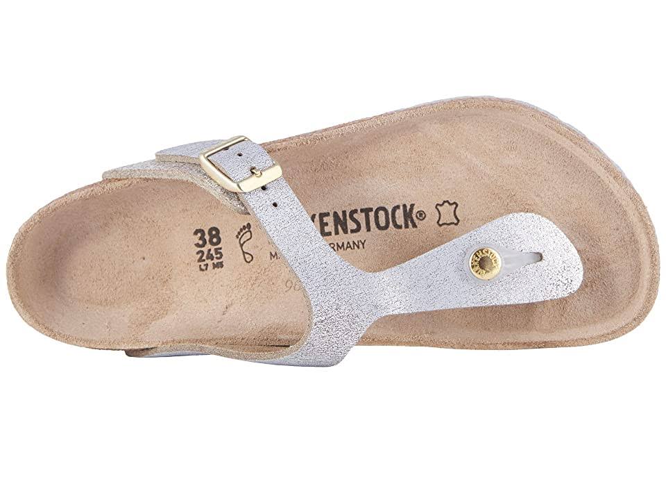 Birkenstock Women's Gizeh Sandal - 40 - Washed Metallic Blue