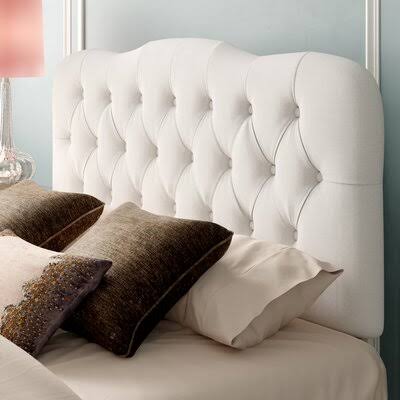 Michaela Upholstered Panel Headboard Size: Queen, Upholstery: White