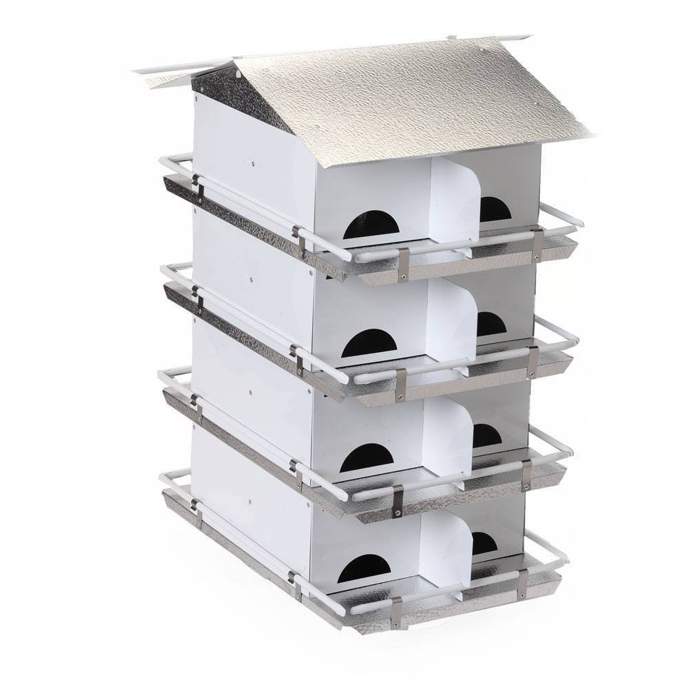 Birds Choice PMSR16 Starling Resistant Purple Martin House 4 Floor & 12 Room
