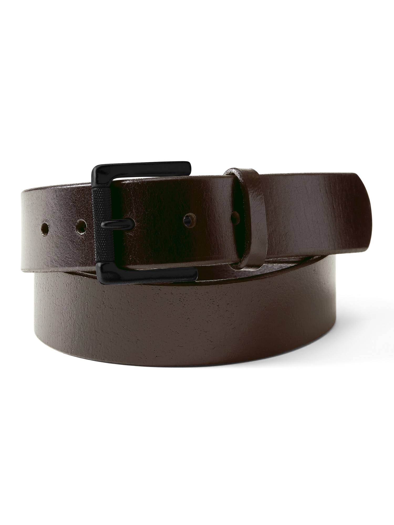 Banana Republic Men's Tumbled Leather Belt Dark Brown Size 42