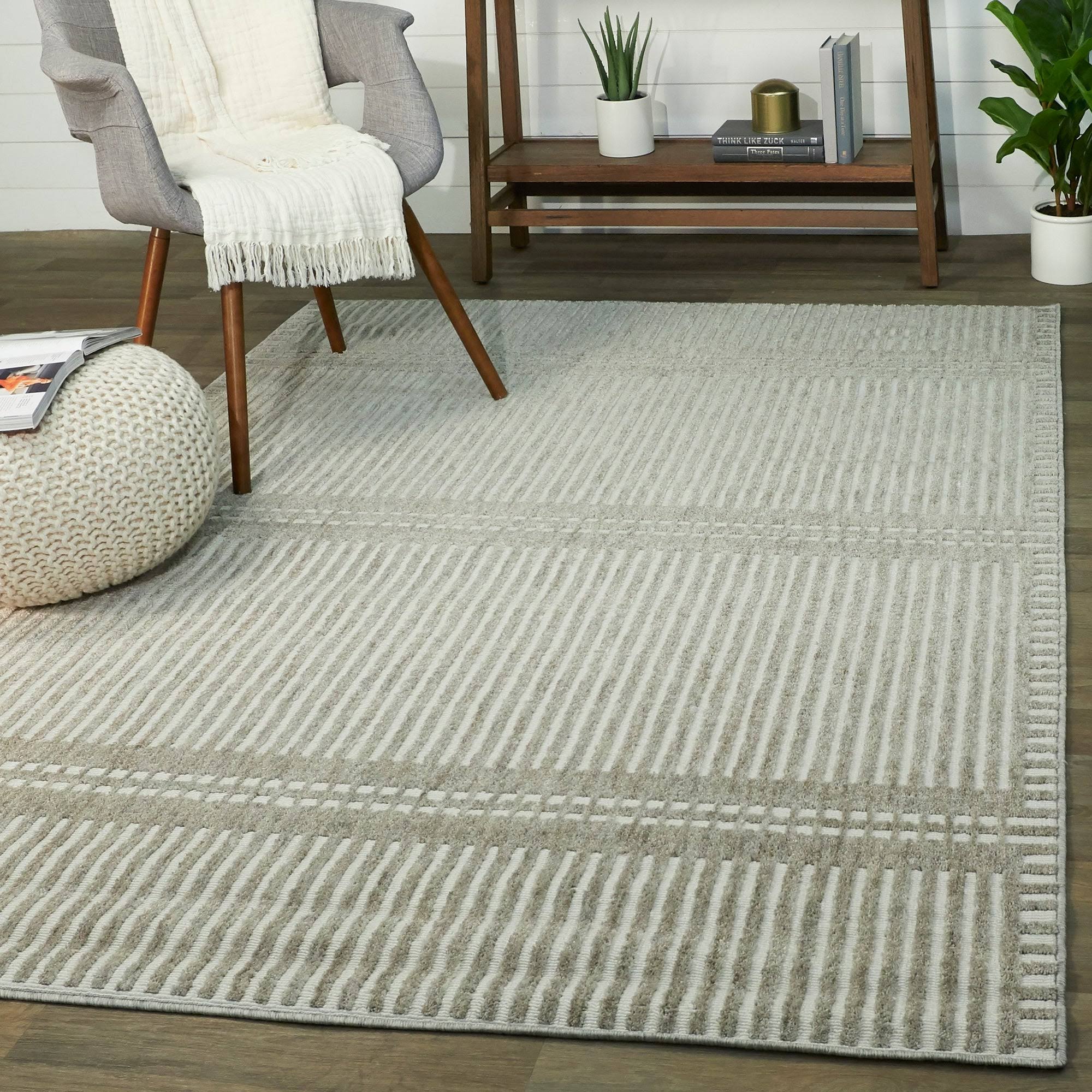 Sinclair Contemporary Area Rug - 5&3x22 x 7& - Tan