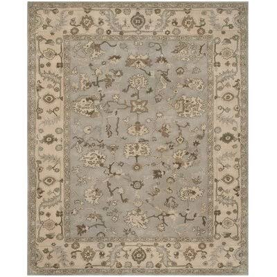 Zellner Oriental Hand-Tufted Wool Beige/Grey Area Rug Birch Lane Rug Size: Rectangle 3& x 5&