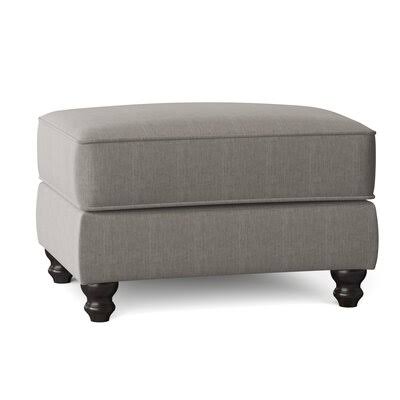 Birch Lane Woburn 31x22 Rectangle Standard Ottoman Body Fabric: Hanover Concrete, Leg Color: Black Walnut