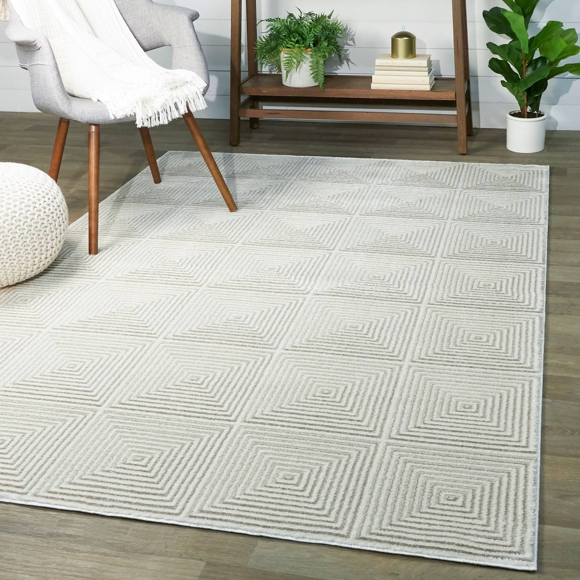 BALTA Cabell Grey 5 ft. x 7 ft. Geometric Area Rug