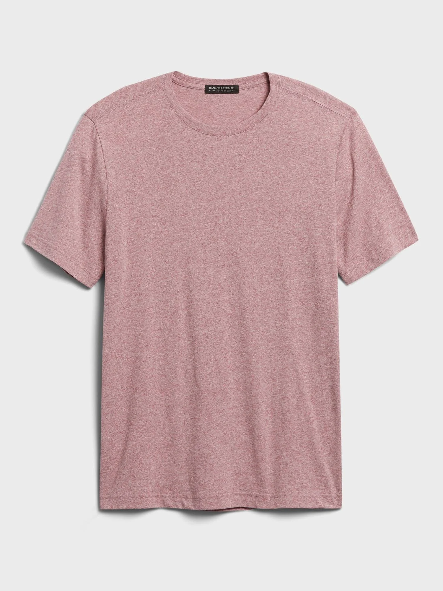 Banana Republic Men's Organic Soft Wash Crew-Neck T-Shirt Raspberry Heather Tall Size M