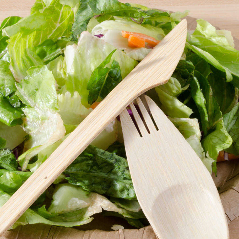 Bambu Veneerware Organic Bamboo Knives, 6.5x22 - 250 count