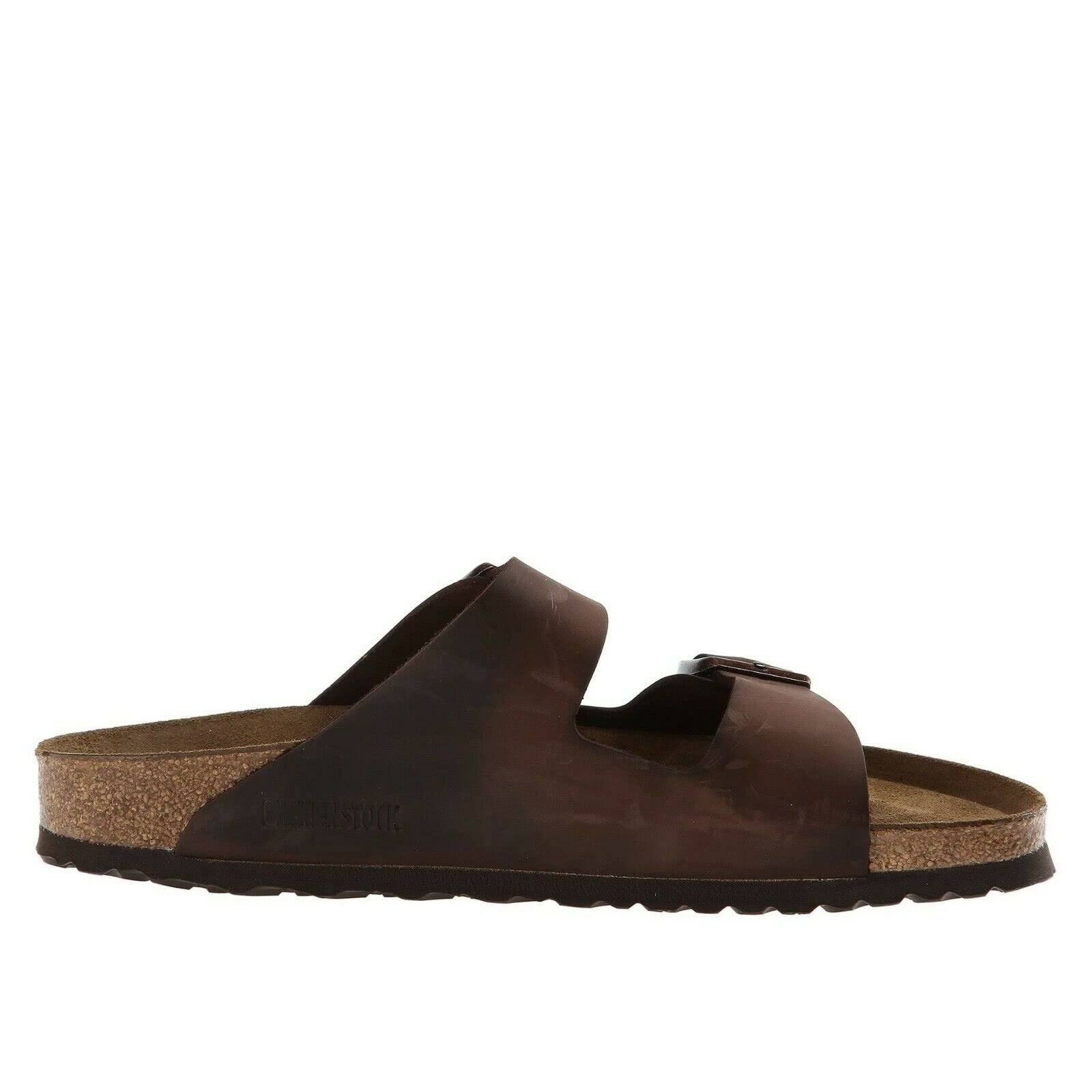Birkenstock Men's Arizona SFB Habana Oiled Leather Sandals - Brown - 45 EU / 12 M US