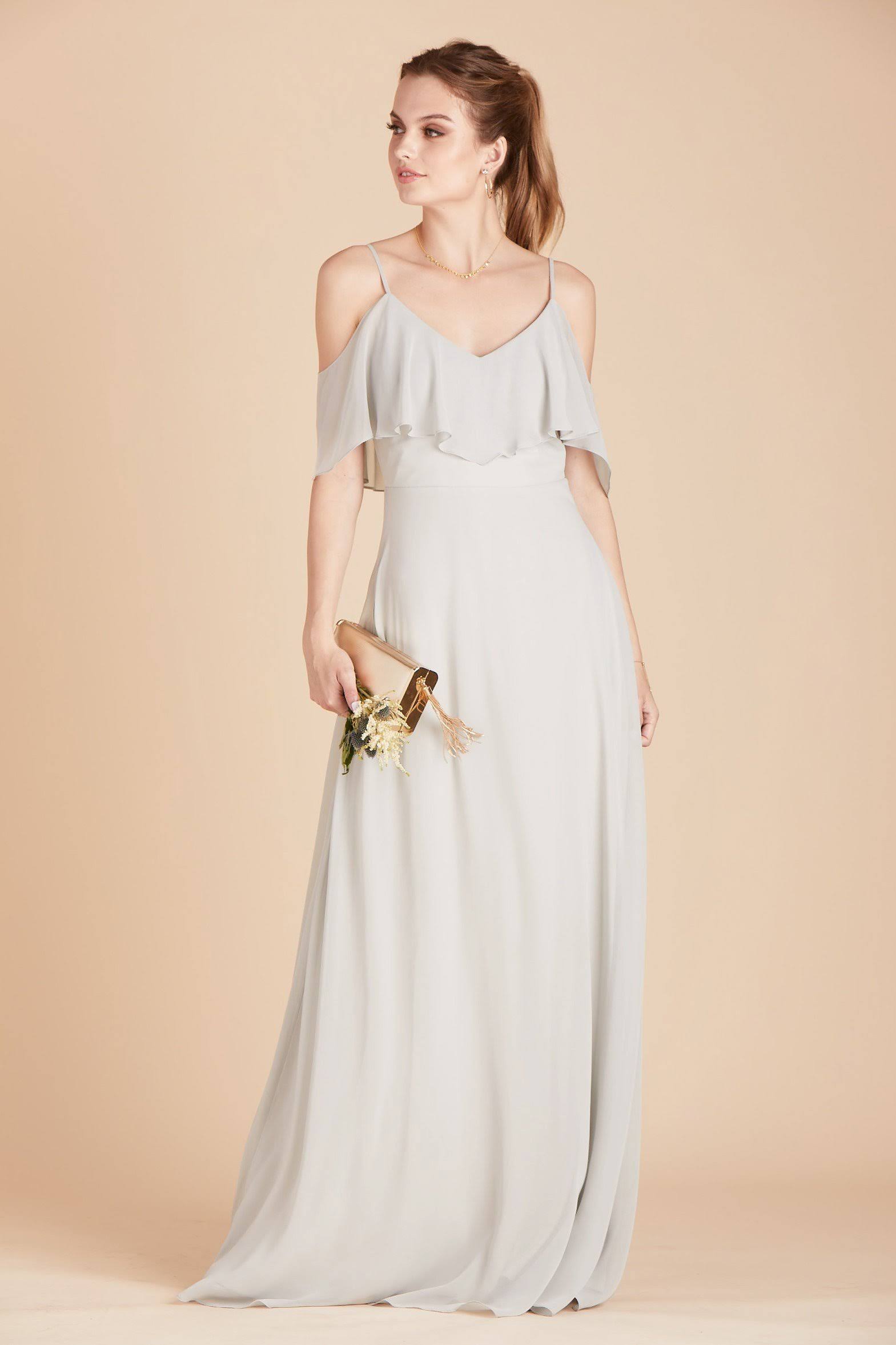 Jane Convertible Chiffon Bridesmaid Dress in Dove Gray XL / Dove Gray
