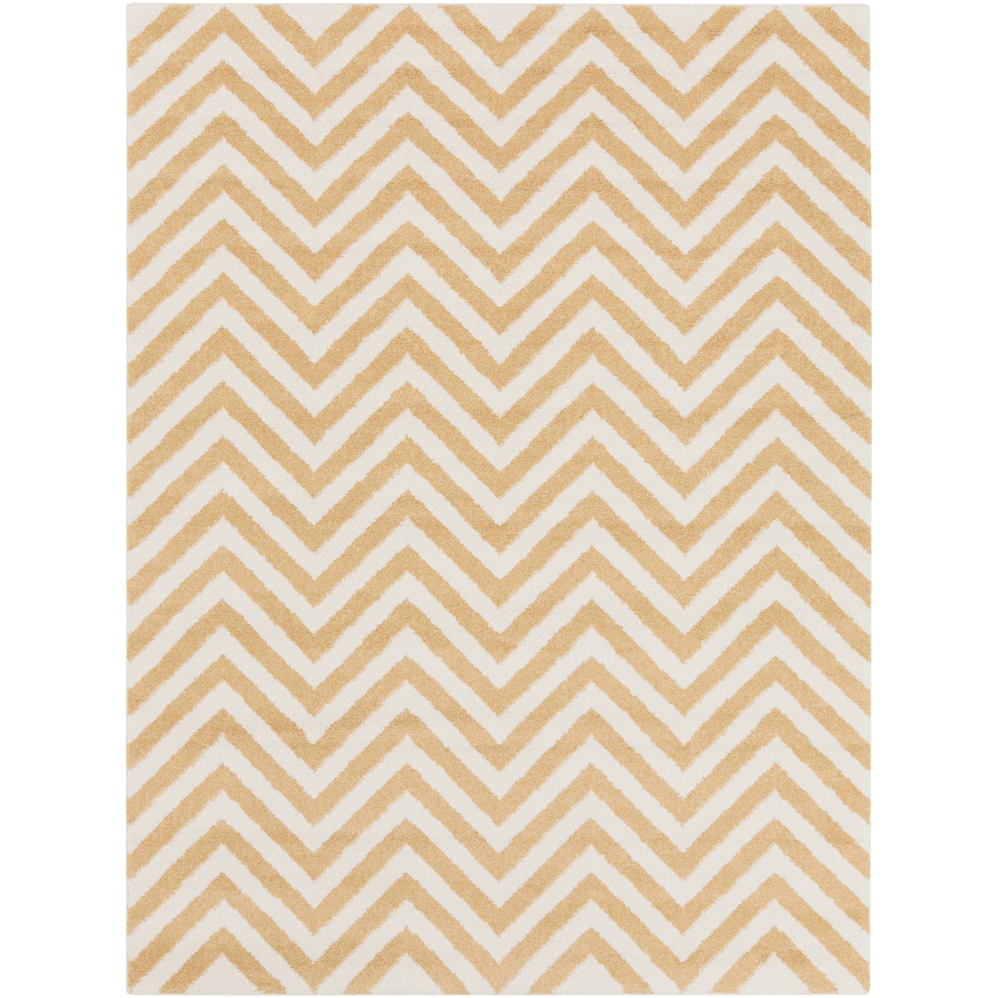 Warren Geometric Area Rug - 9&3x22 x 12&6x22 - Gold/Ivory