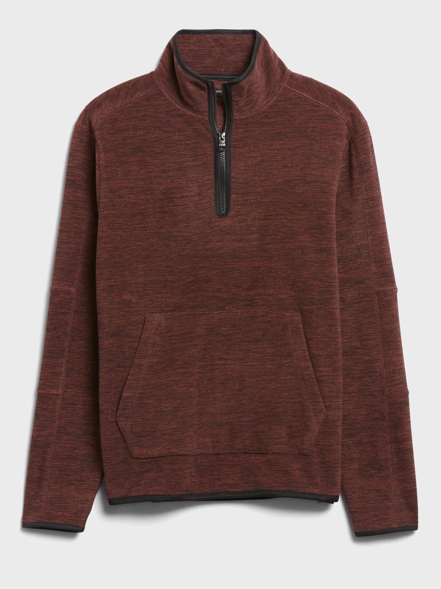 Banana Republic Men's Arctic Fleece Half-Zip Sweatshirt Amber Size Xs