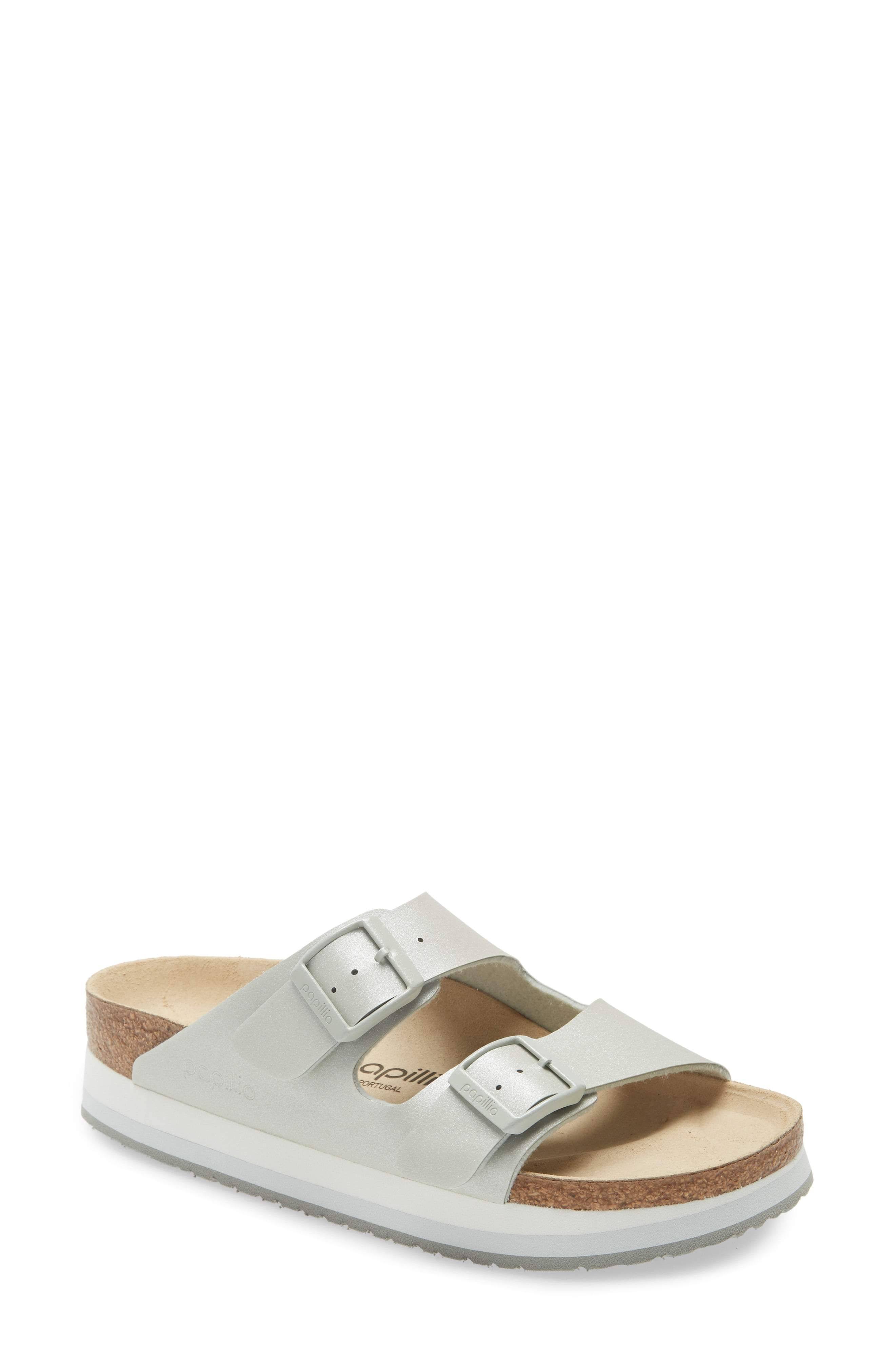 Birkenstock Women's Arizona Platform Icy Metalic Mineral