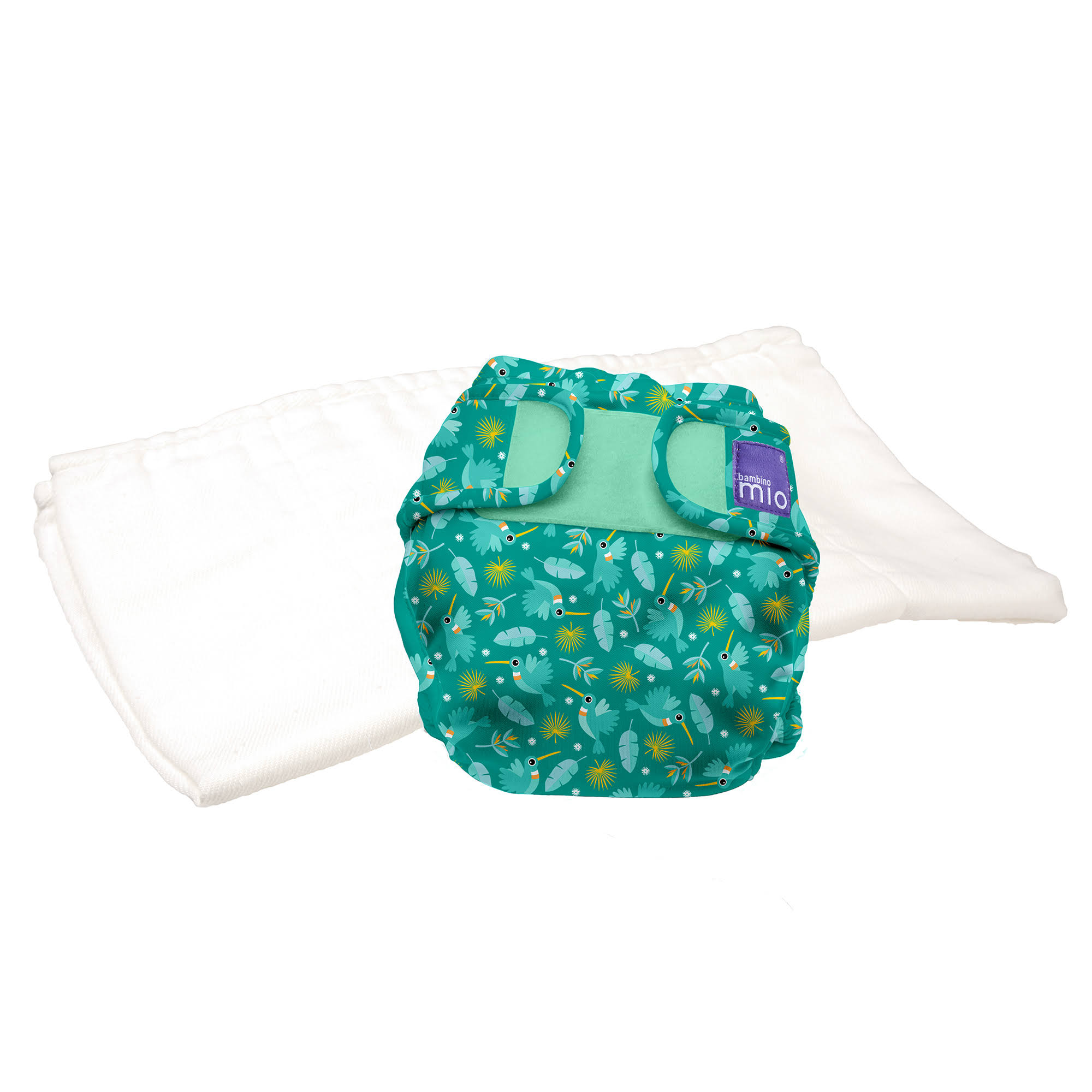 Bambino Mio Miosoft Two-Piece Diaper (Trial Pack), Hummingbird, Size 2