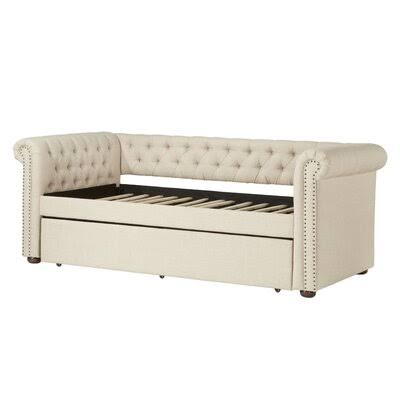 Raymundo Twin Daybed with Roll Out Trundle Birch Lane Color: Beige