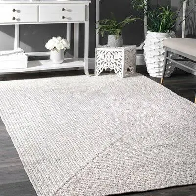 Moser Hand Braided Ivory Rug Wade Logan Rug Size: Rectangle 10& x 14&