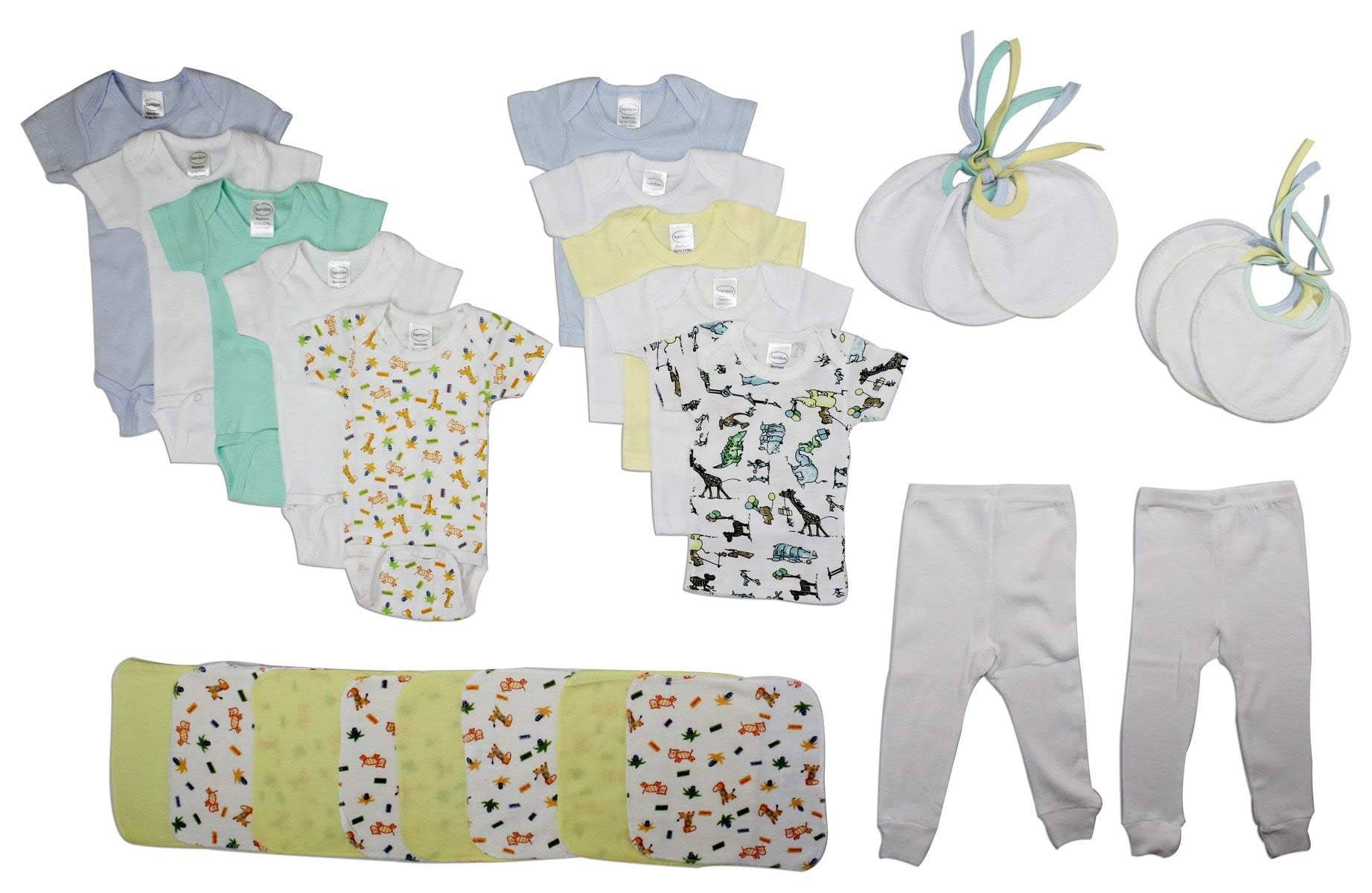 Bambini Boys& 26 Piece Layette Set Newborn / White/Blue